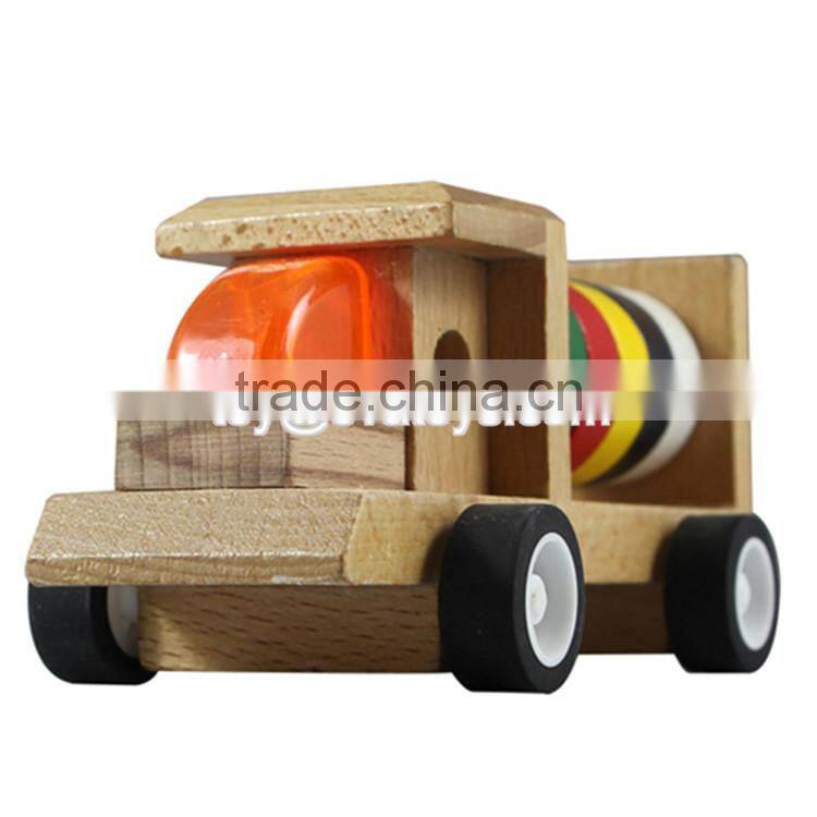 High quality natural wood toy trucks educational toys for toddlers W04A051
