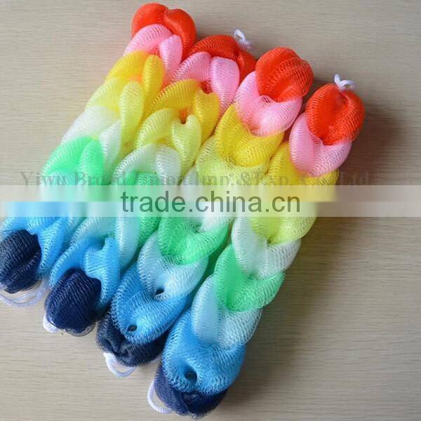 Wholesale Long Shape Natural Mesh Bath Sponge