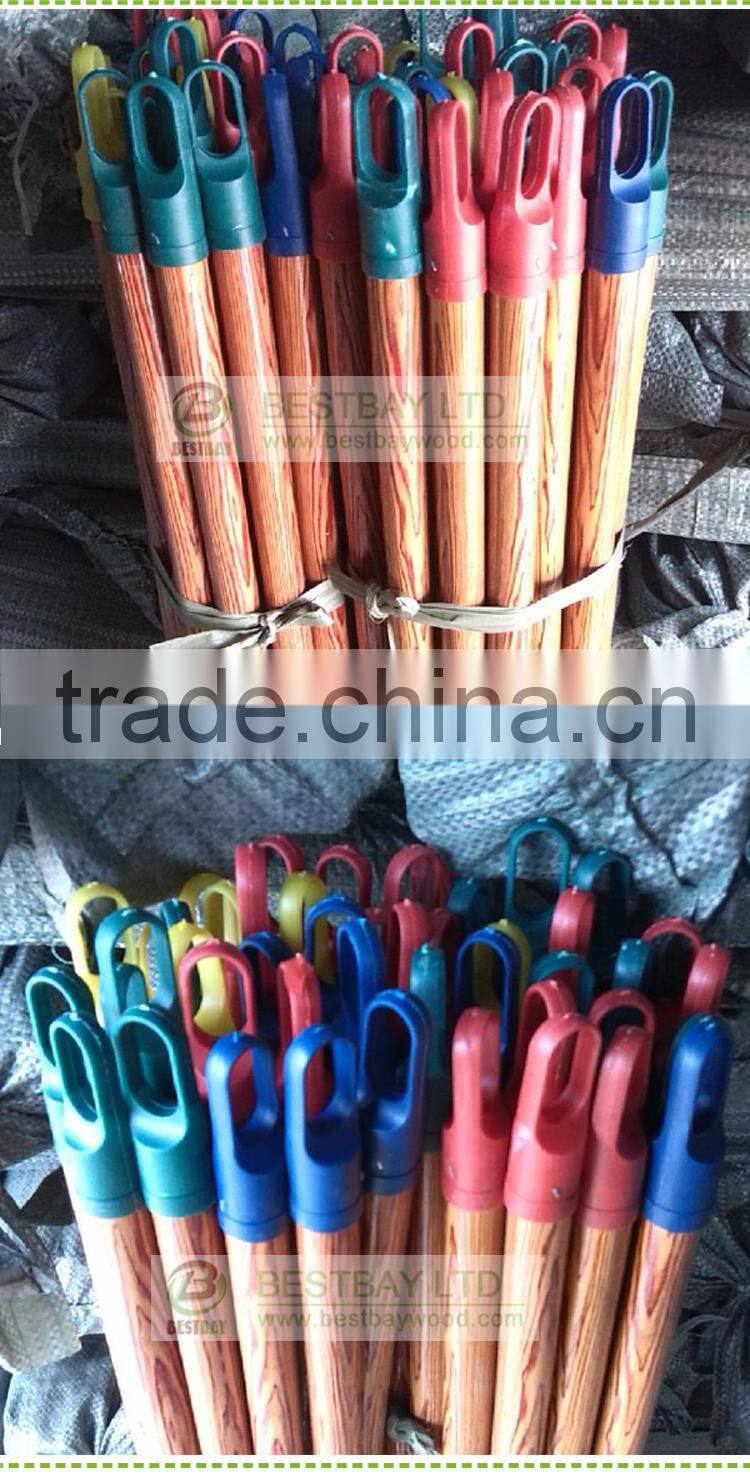 pvc coated wooden mop stick/pvc coated wooden broom stick 120cm