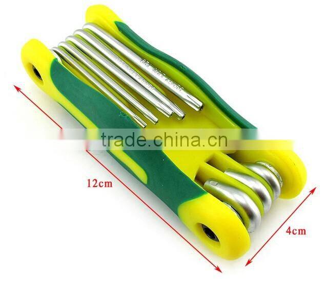 Berrylion tools mini size CRV 8pcs hex key set torx key allen wrench set with high quality