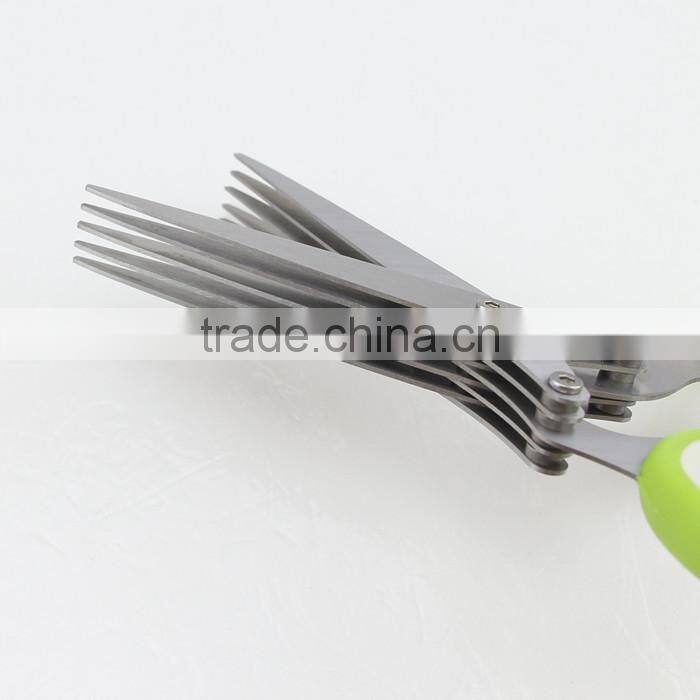 Five Stainless Steel Blades Multipurpose Kitchen Shear Culinary Herb Scissors