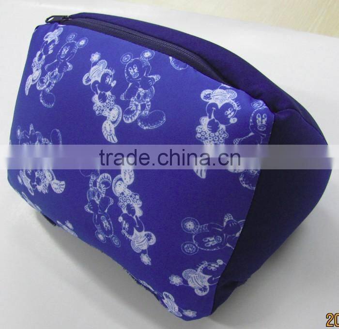 Custom u shape personalized car inflatable memory foam travel neck pillow