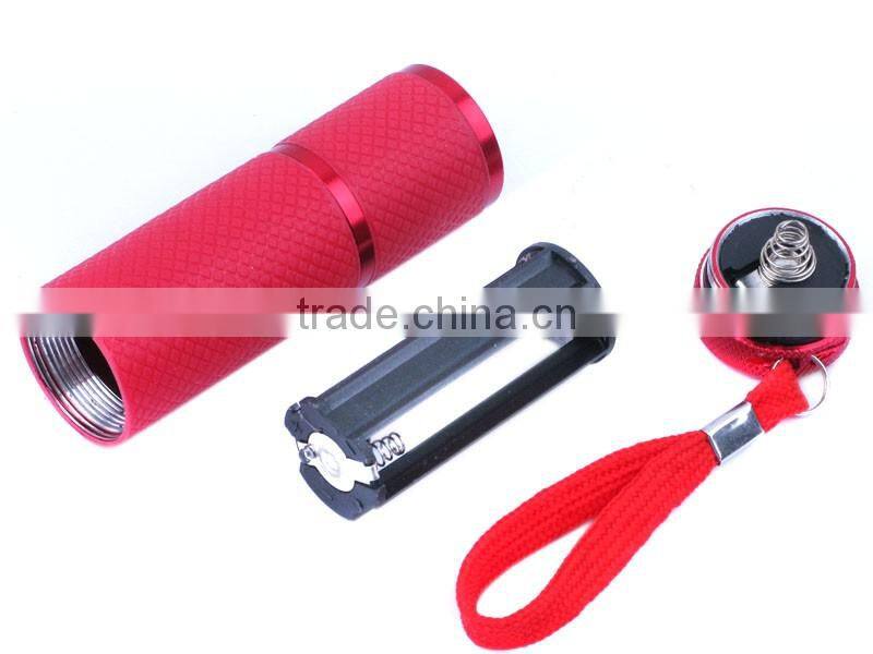 9 LED White Light AA Battery Free Sample Torchlight Cheap Police Flashlight