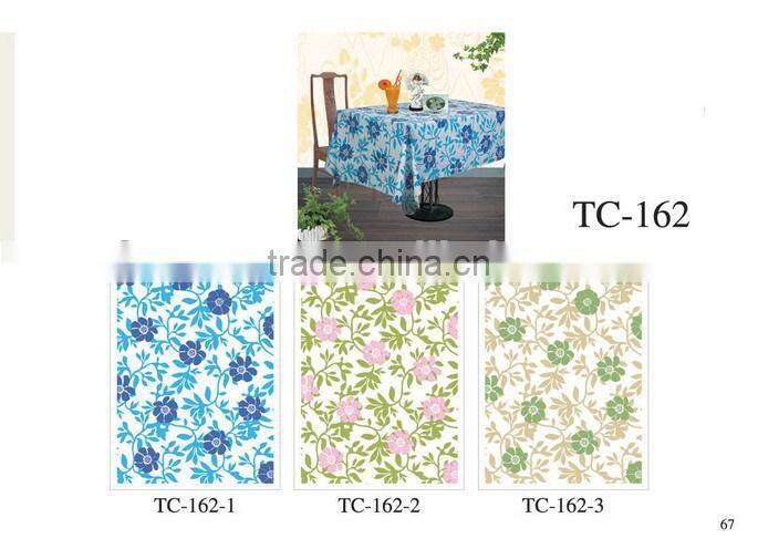 2014 Designed Printed PVC table cover cloth with falannel back , Direct factory/Manufactory supply/industrial