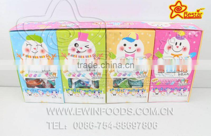 Mini Snowman Fruity Jelly Box Packing