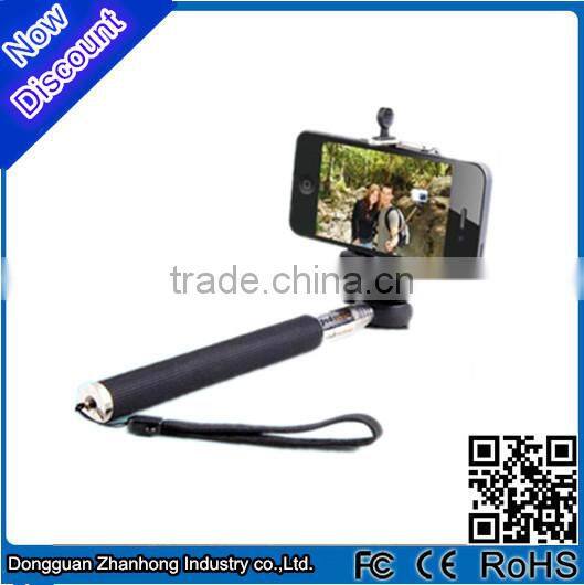 Wired Self-timer Monopod For Mobile Phone For Iphone For Smasung No Charge No Bluetooth