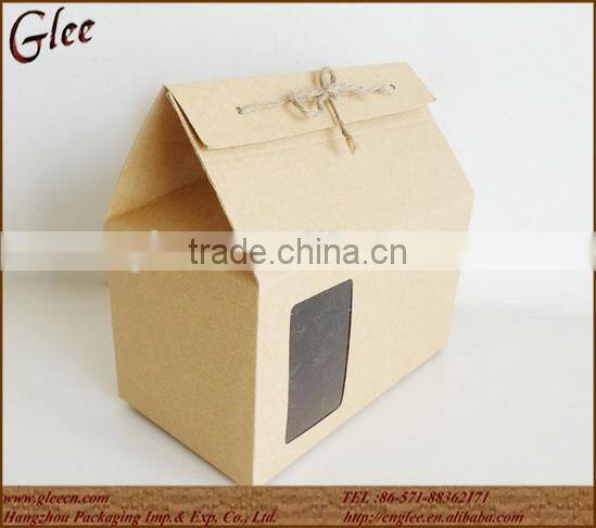 High quality personalized custom Brown Kraft window paper tea bags