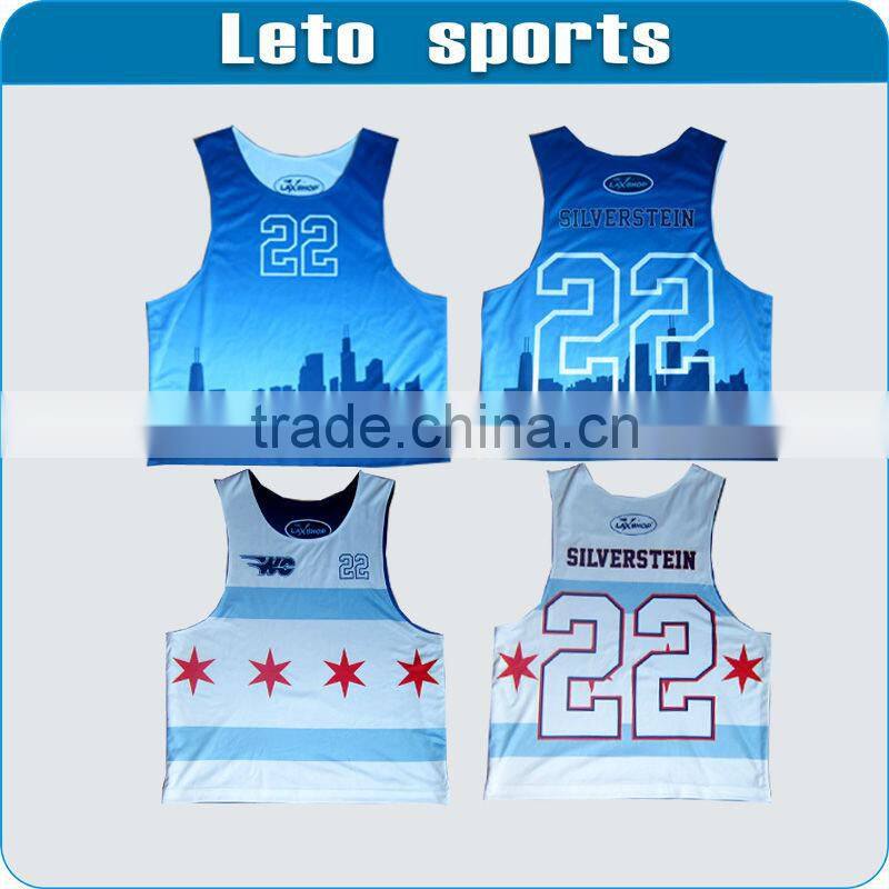 Custom Printed and Embroidered reversible basketball Lacrosse Uniforms