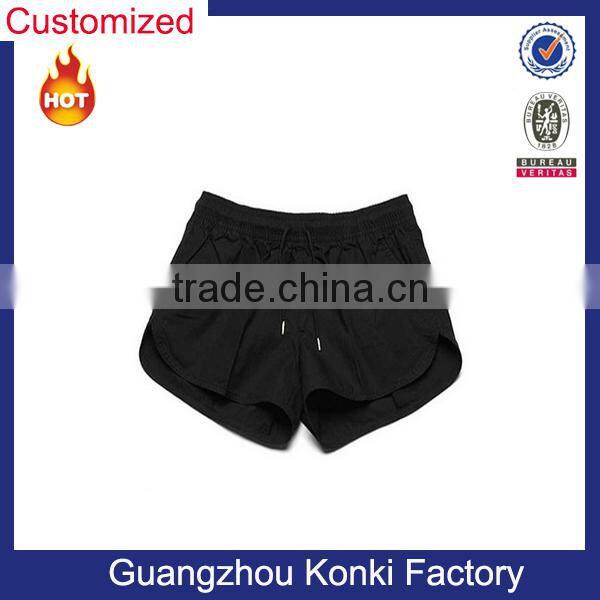 Black color fabric ready made for men mini shorts