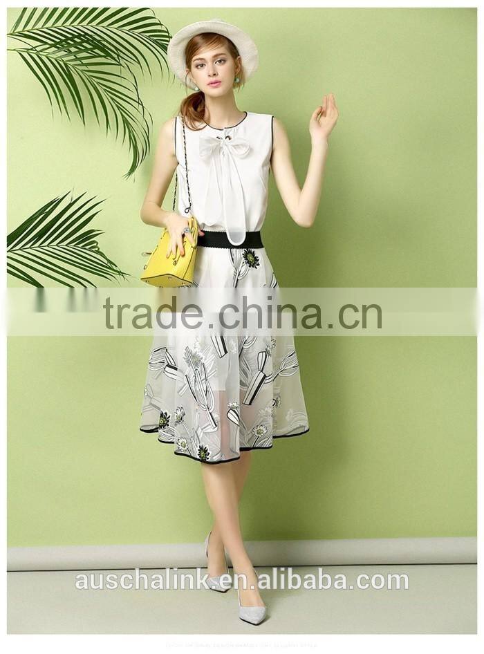 new arrival elegant chiffon elastic waist long skirt fashion pattern