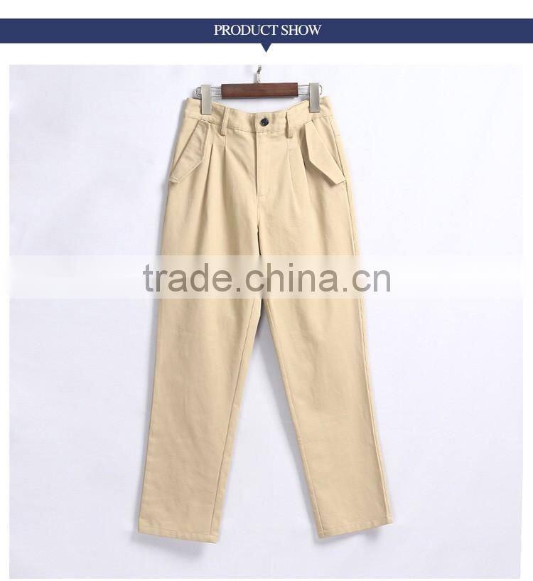 American Style Khaki Cotton Boy School Uniform Pants