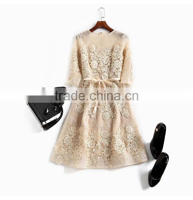 Maxnegio Office Ladies Formal Wear Ladies Lace Day Dress