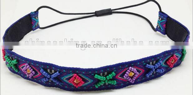 colorful feather handmade woven cord hair accessories fashion women feather headbands hair jewelry for party 2016