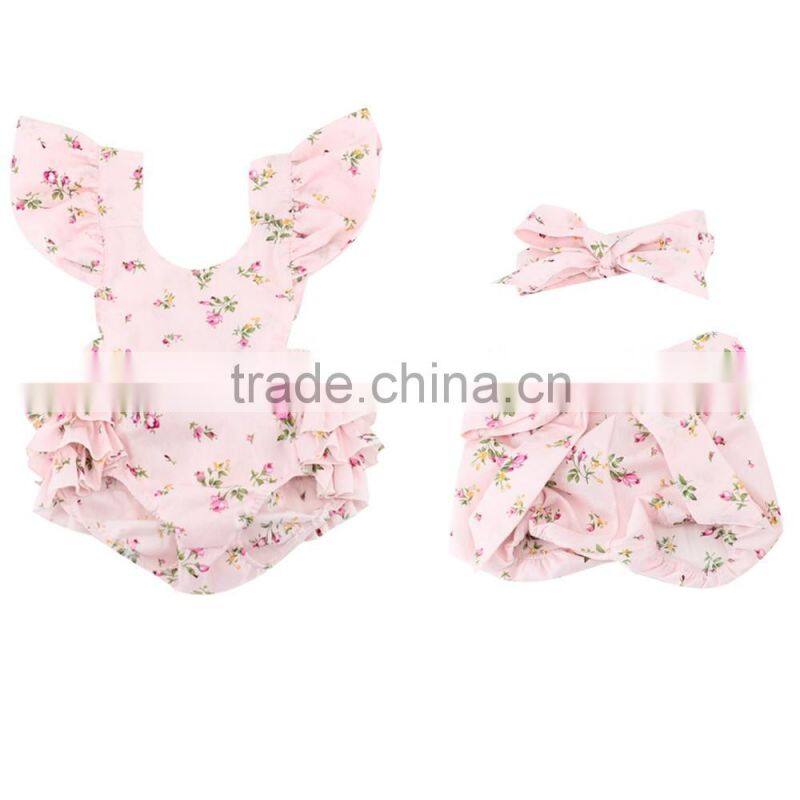 Striped bloomer with black pom poms for infant toddler little baby underwear