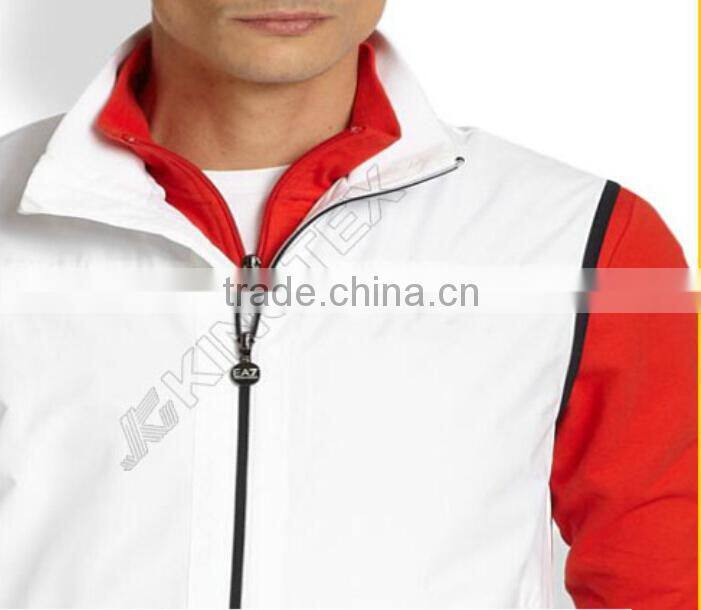 Pop fashion Zip jacket set,double layer collar neck jacket and track pants,high quality jacket from factory cheep price