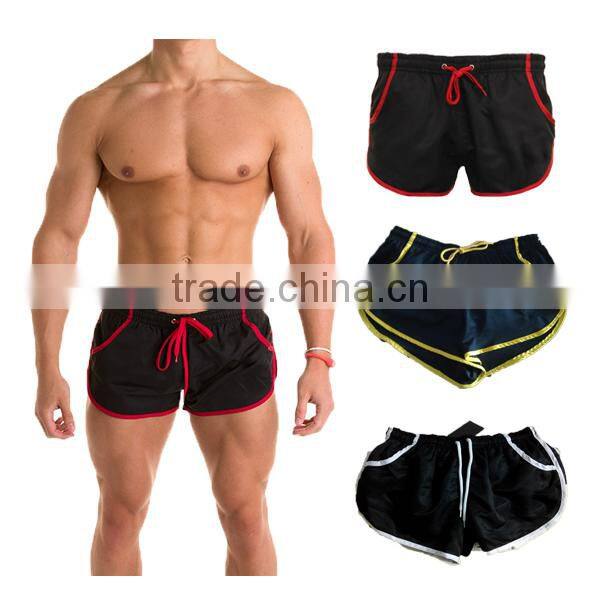 Custom mens gym shorts, embroidery logo running shorts wholesale