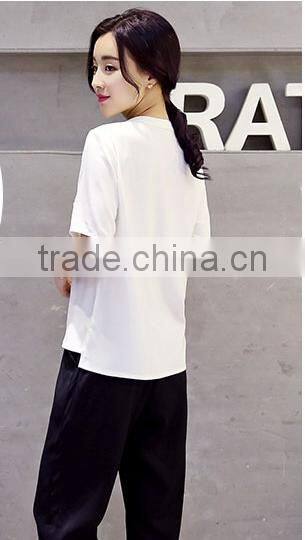 2016 new fanshion custom casual women modal half t-shirt