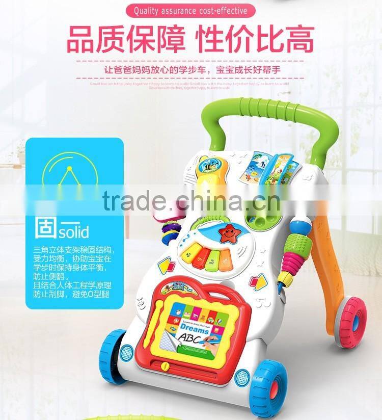 Wholesale Multi-function Plastic Push Baby Walker with music