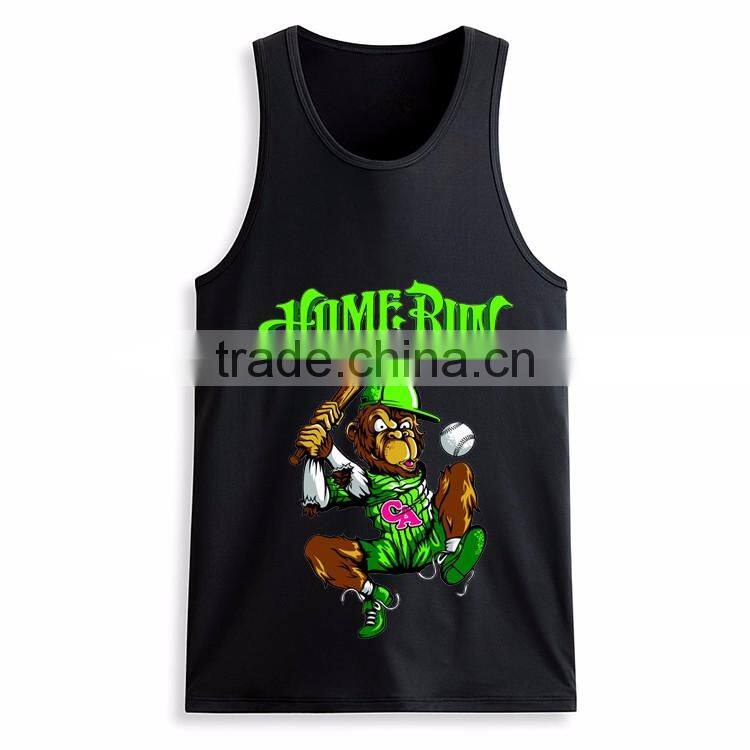 Cheap Printed Front 100 Cotton Wholesale Men Bodybuilding Custom Stringer Tank Top