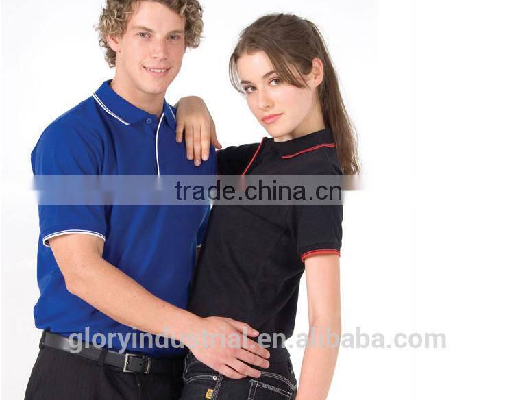 work uniform couple pigue polo shirt