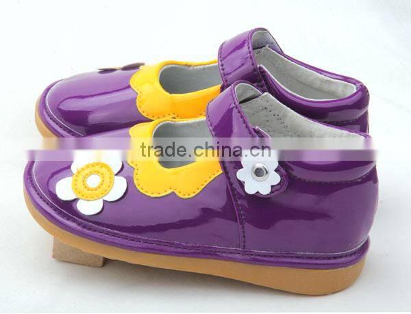 Fancy handmade high quality toddler squeaky shoes