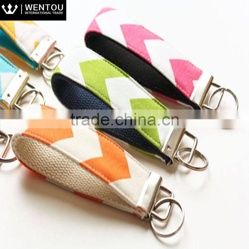 Personalized Monogram Chevron Key Fob