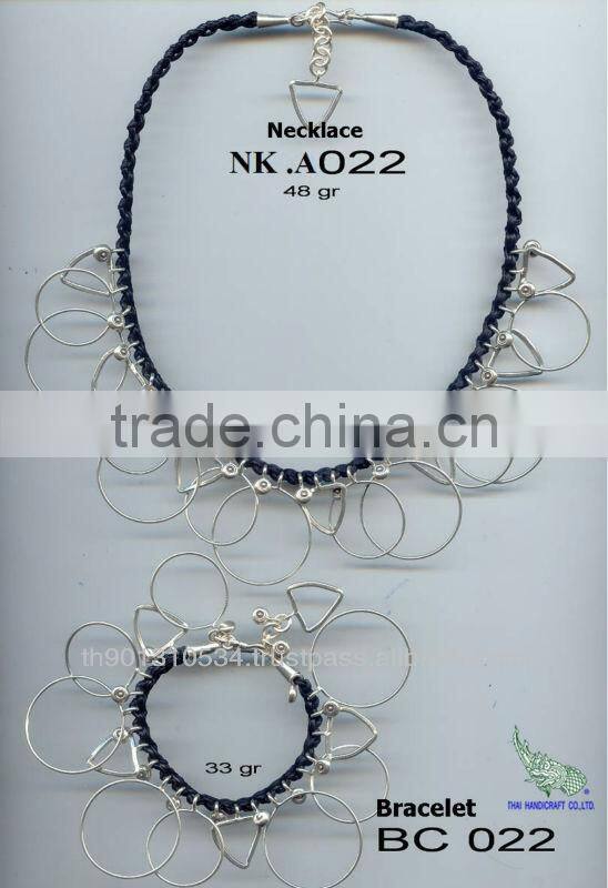 Thai Karen Silver Bracelet & Necklace Jewelry 925 Sterling Silver