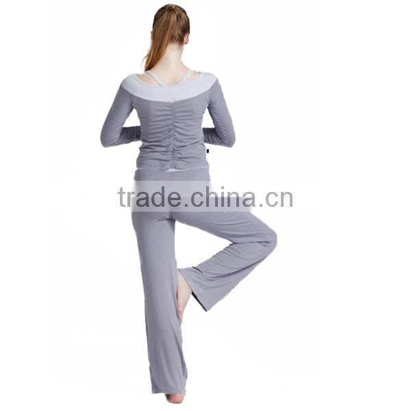 wholesale sport clothes,3-piece yoga wear,tank top,t-shirt and pant