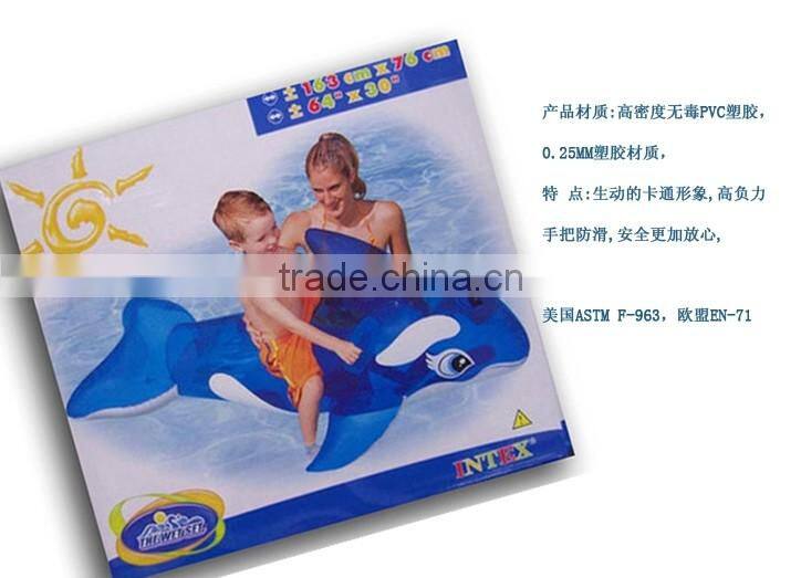 INTEX transparent blue whale children mounts