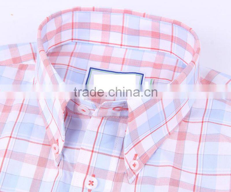 2017 new design plaid men's long sleeve casual shirt wholesale