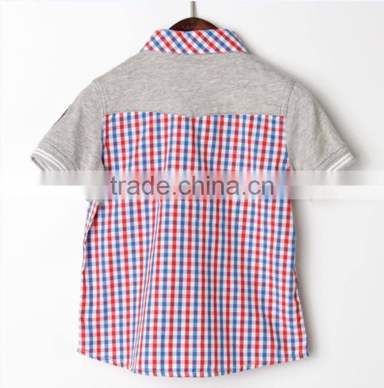Summer cotton knit boys wear short sleeve children clothing kids shirt pattern of 2 3 4 5 6 7 8 9 10 years old
