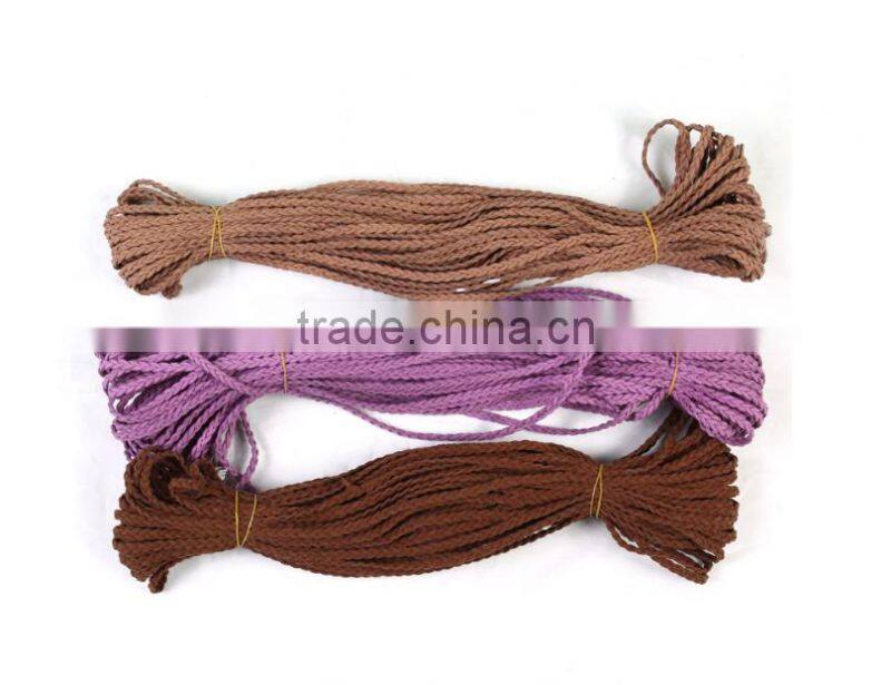 Manufacturers selling wholesale DIY accessories Korea velvet three shares braided imitation leather rope / collar / item rope