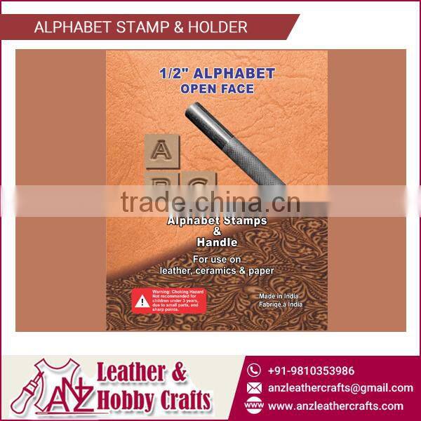 Hot Selling 1/2" Alphabet Open Face for Leather Stamping