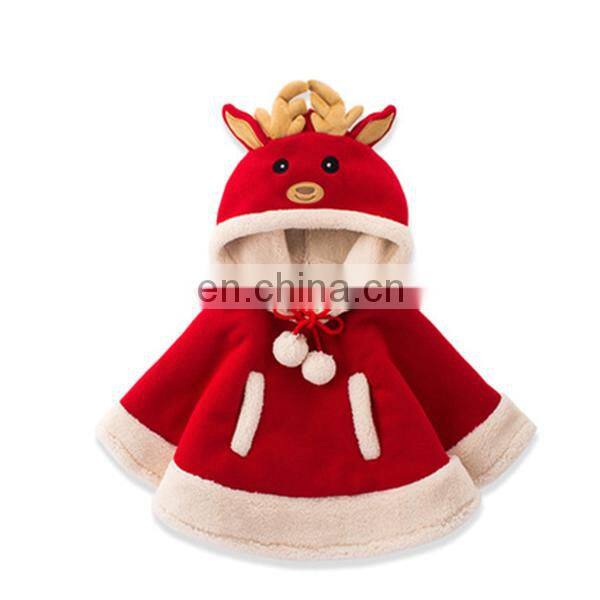 New products cute christmas cloak cosplay children christmas fancy dress costumes for kids MFJ-0089