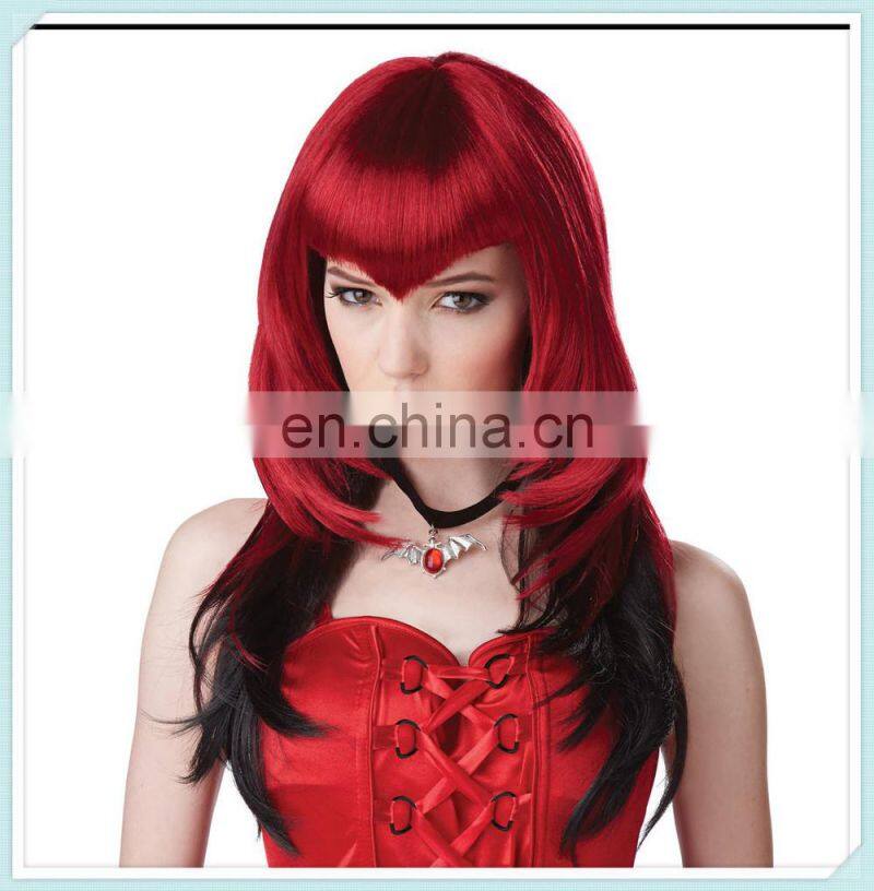 Red and Black Temptress Halloween Costume Party Wigs HPC-0076
