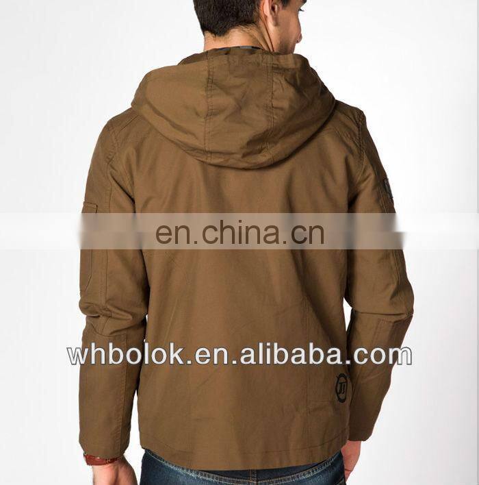 Factory wholesale mens casual cotton jacket slim fit jacket