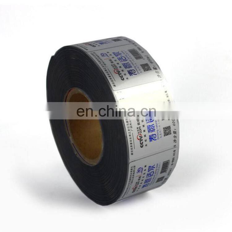 factory directly supply self-adhesive transparent roll sticker, vinyl sticker roll with hot stamping for water bottle