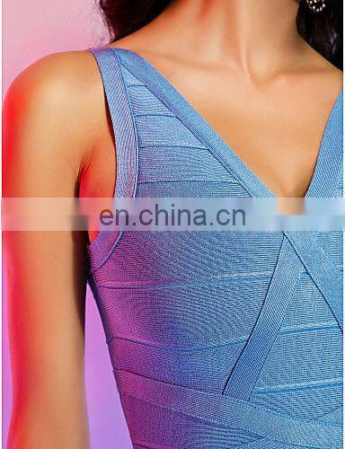 2014 designer party dress blue fashion