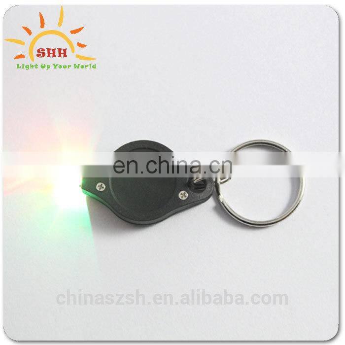 Cheap price Promotional Custom LED Flashlight Keychain UV Purple Light,cool led keychain Money detector UV led wholesale