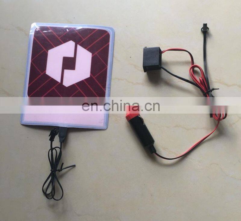 2017 new EL Backlight panel, uber light panel car sticker with 12V inverter for cigarette port