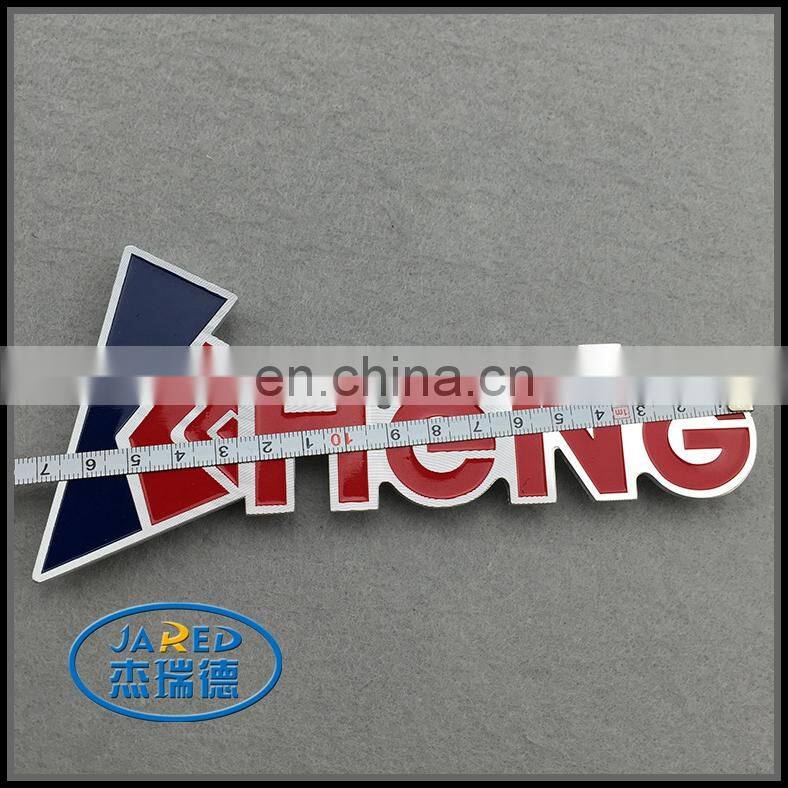 Fancy Car Decoration Custom Name Metal Painting and Brushed Engraved Aluminum Label