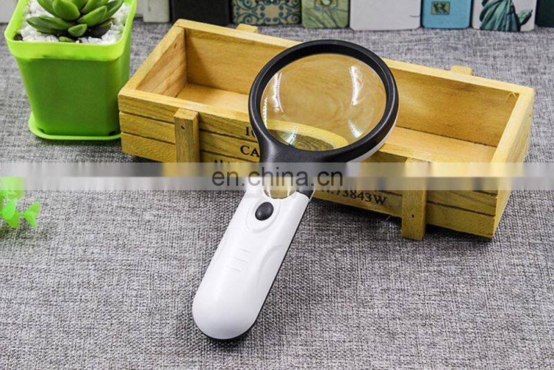 3 LED Reading Magnifying Glass 3X 45X Handheld Magnifier