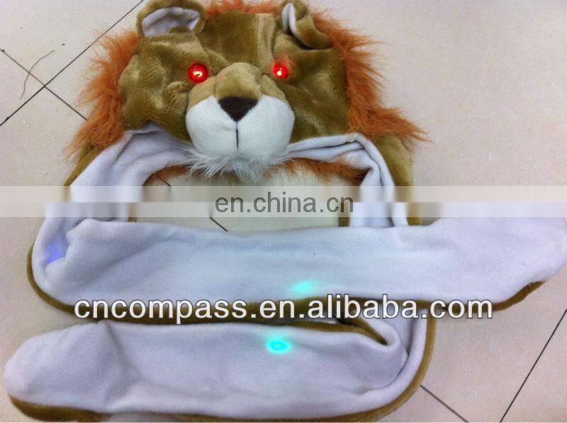 wolf animal hat with led light