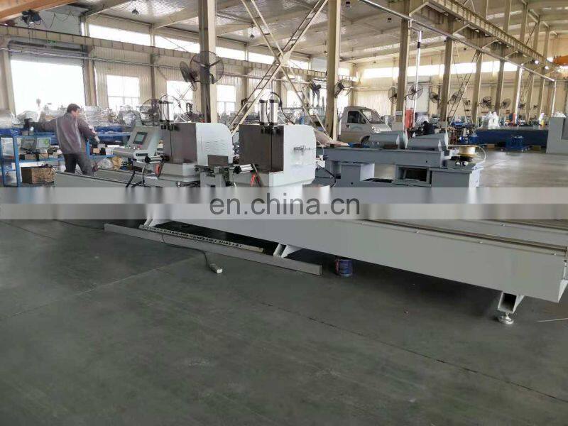 CNC Bow Double-head Cutting Machine for aluminum revolution door industry