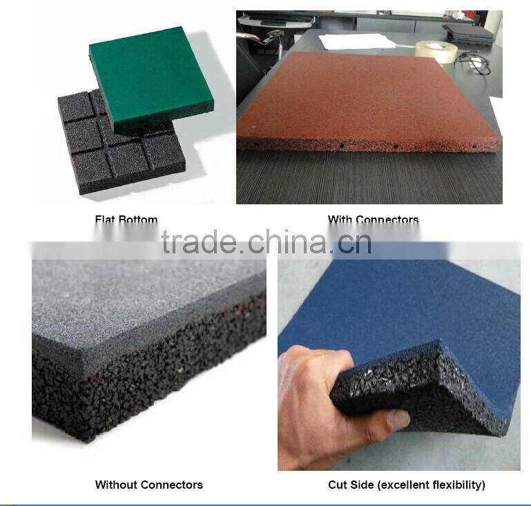 anti-shock gym rubber flooring mat with EN1177