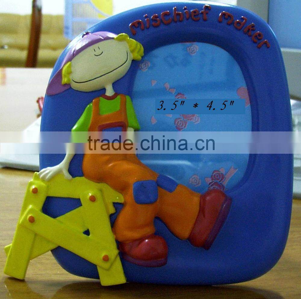 Unique Design Promotional Photo Frame, Lovely Cartoon Resin Craft Fresh Photo Frame