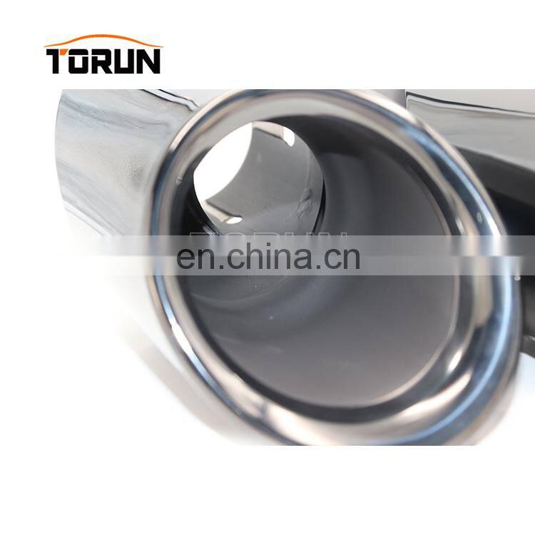 New style Universal carbon fibre chrome exhaust tip for porsche 14-16 Macan Round Chroming Black