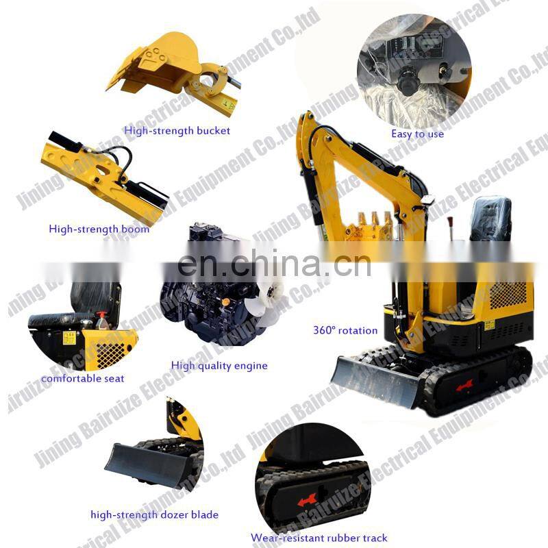 chinese mini excavator ,1.0 ton ,small digger ,rubber track,