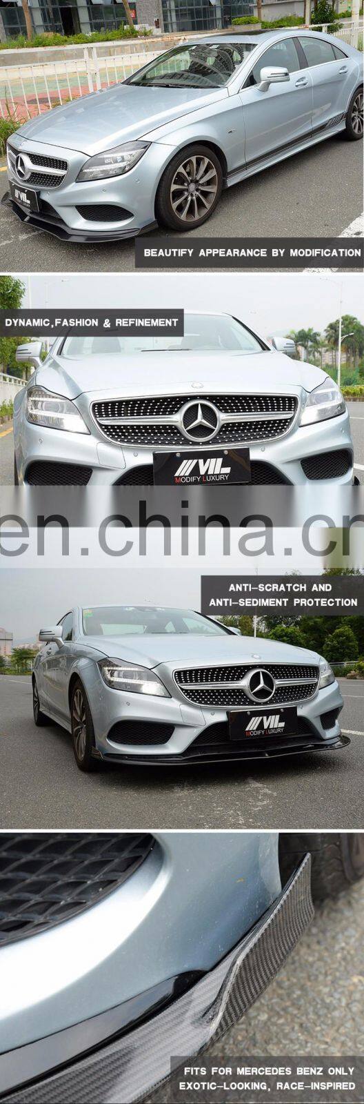 Customized Carbon Car Front Lip for Mercedes CLS W218 Base Sedan 4-Door