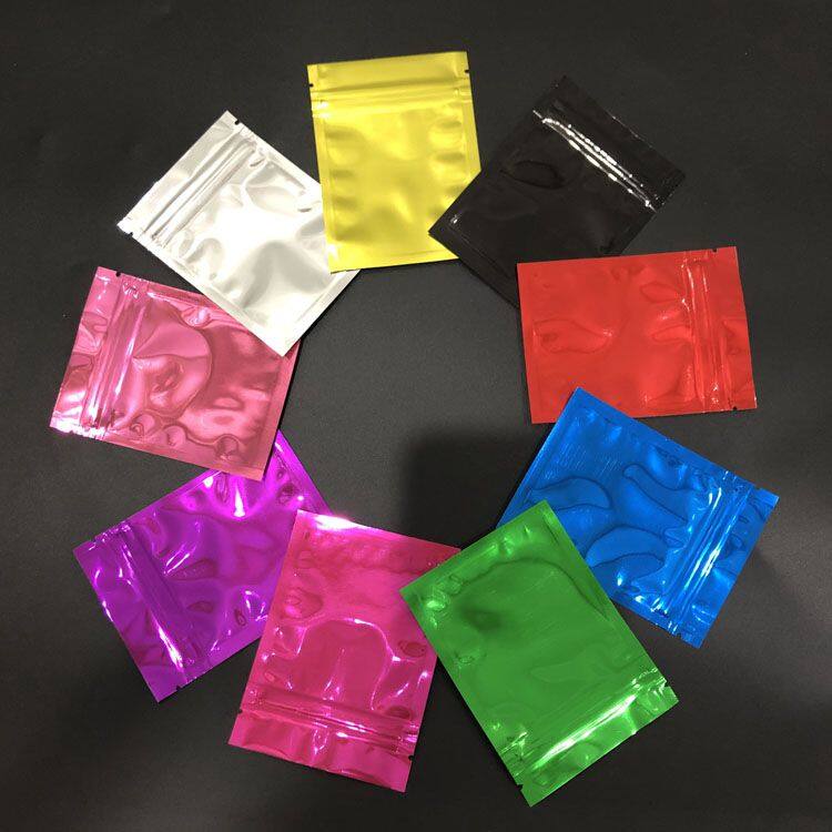 custom printed food mini colored zip lock aluminium moisture barrier bag